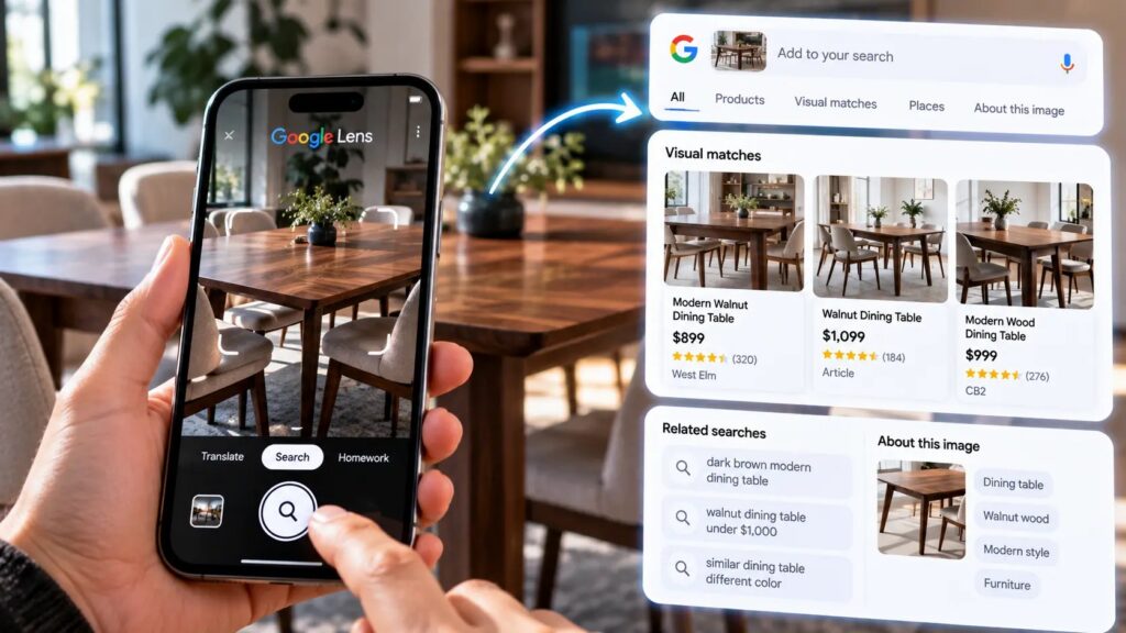 Google Lens en ligne : utiliser la recherche visuelle sur PC, Chrome et mobile
